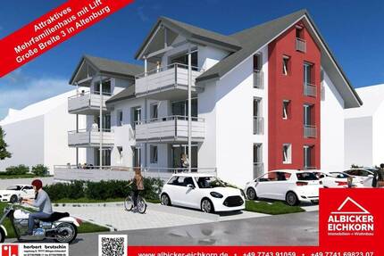 4 Zi. + Galerie DG mit Balkon ca. 104 m² mit Lift, Klimafreundlicher Neubau- Jestetten Altenburg - Jestetten-Altenburg