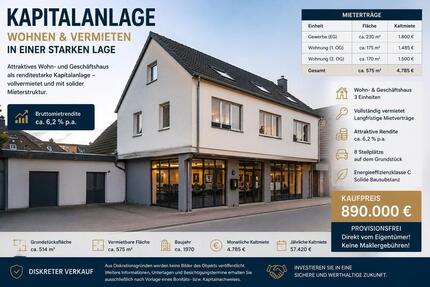 Mehrfamilienhaus Kapitalanlage 6.45% Rendite - Haßloch
