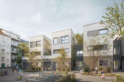 Maisonettewohnung als Townhouse in Gohlis mit Balkon, Vorgarten & Garage I Hochwertig ausgestattet! - Leipzig Gohlis-Süd