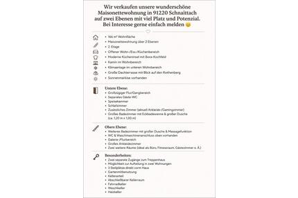 Maisonettewohnung 166qm zum Verkauf - Schnaittach