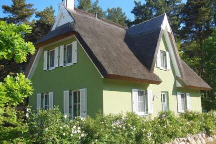 Traumhaftes reetgedecktes Ferienhaus mit einzigartiger Randlage an der Ostsee - Glowe