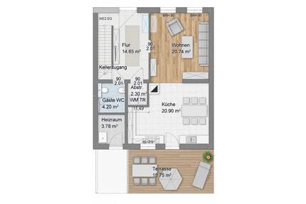 Vermietung Doppelhaushälfte - 1.320,00&nbsp;EUR Kaltmiete, ca.&nbsp; 110,00&nbsp;m&sup2; in Biederitz (PLZ: 39175)