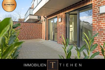 Neubau mit Erdung: Erdgeschosswohnung mit überdachter Terrasse in Lingen (Ems) zu mieten!