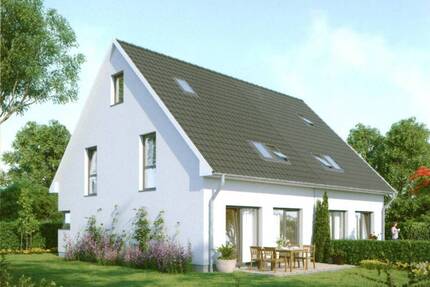 Schlüsselfertige Neubau-DHH mitten im Grünen! Wärmepumpe, FB-Hzg., Terrasse, 2 Außen-Stpl., - Heinsdorfergrund Hauptmannsgrün