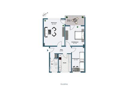 3 Zimmer Wohnung mit Balkon - 140.000,00&nbsp;EUR Kaufpreis, ca.&nbsp; 76,00&nbsp;m&sup2; in Essen (PLZ: 45356) Stadtbezirk IV