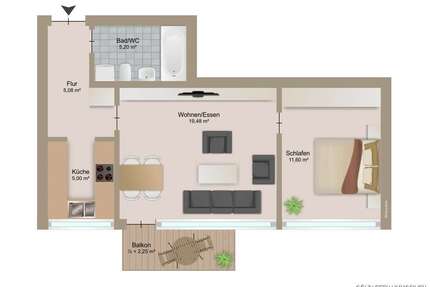 Wohnung zum Kaufen in Köngen 149.000,00 € 48 m²