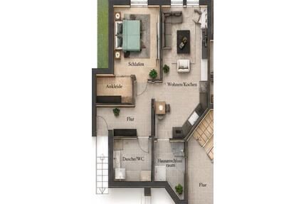 Gepflegte & renovierte 2-Zimmer-Wohnung mit Einbauküche - Beltheim
