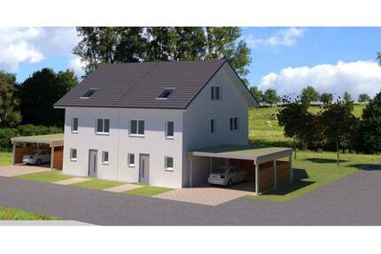 Doppelhaushälfte mit Doppelcarport im Neubaugebiet 