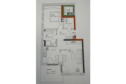 Helle 2-Zimmer Wohnung mit Terrasse und Garten in Nördlingen