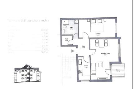 Erdgeschoss Wohnung - 2 Zimmer mit Balkon - in Heimbach-Weis - Neuwied Block