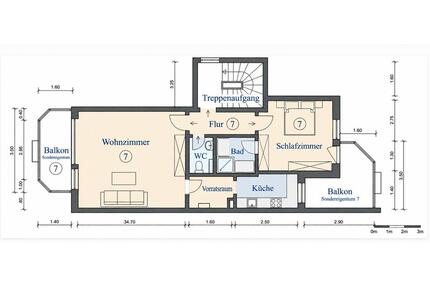 2-Zimmer-Wohnung mit 2 Balkonen & Stellplatz in Baesweiler