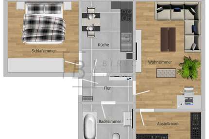Wohnung zum Kaufen in Neu-Ulm 195.000,00 € 44 m²