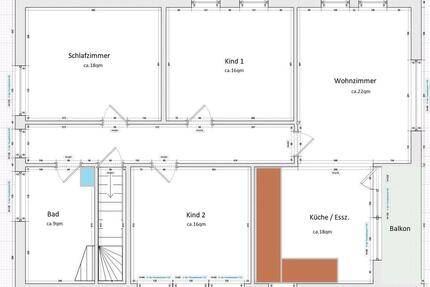 Obergeschosswohnung mit kleiner Loggia in Twist-Bült zu vermieten
