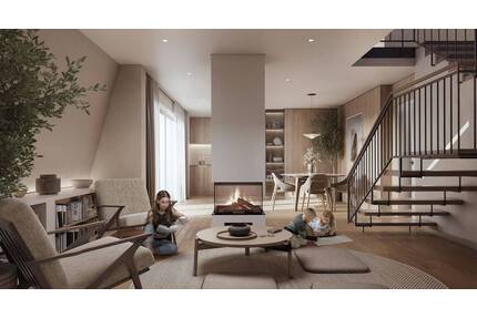 131,90 m² große DG-Maisonettewohnung mit einmaligem Dachgarten in der Südvorstadt. Neubau KfW 40 - Leipzig