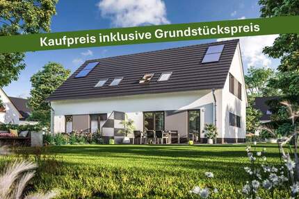 Mit Grundstück: Unabhängigkeit & Nähe ideal kombiniert im Town & Country Doppelhaus in Dörnberg - Habichtswald