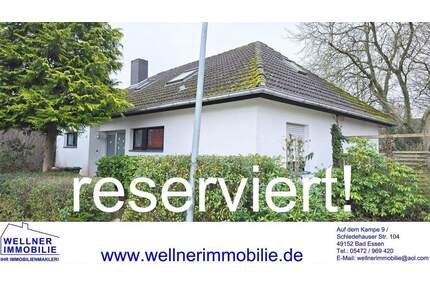 !! VERKAUFT !! BUNGALOW MIT EIGENTUMSGRUNDSTÜCK UND 2 GARAGEN! Modernisierungsbedürftig, aber mit solider Substanz - Bad Essen Wittlage