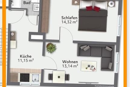 2 Zimmer Wohnung in Ober Mörlen - Ober-Mörlen