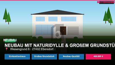 NEUBAU MIT NATURIDYLLE & GROßEM GRUNDSTÜCK - Ebersdorf