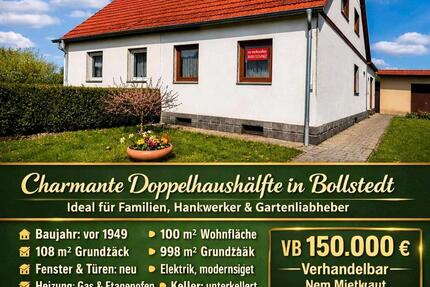 Haus zu verkaufen - 150.000,00&nbsp;EUR Kaufpreis, ca.&nbsp; 100,00&nbsp;m&sup2; in Körner (PLZ: 99998)