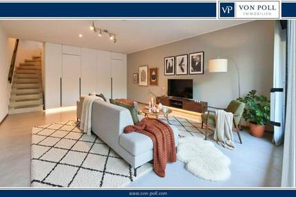 3,5-Zi.-Maisonette im EGSouterrain direkt am Kaiserberg mit 104m2 Wfl, FB-Hzg & 3 BalkonenTerrasse - Duisburg / Duissern