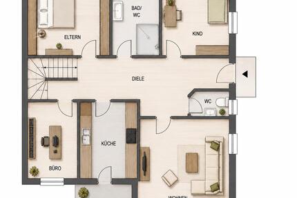 Doppelhaushälfte mit Garten - 1.080,00&nbsp;EUR Kaltmiete, ca.&nbsp; 97,00&nbsp;m&sup2; in Zeven (PLZ: 27404)