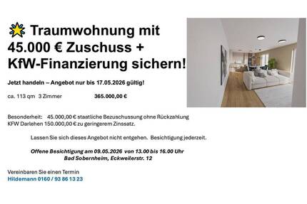 ?? Traumwohnung mit 45.000 € Zuschuss + KfW-Finanzierung sichern! - Bad Sobernheim