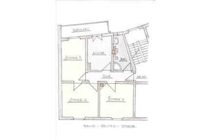 3 Zimmerwohnung, 2.OG, Altbau, Grombühl - Würzburg Dürrbachau