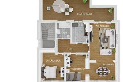 45277 Überruhr Hinsel 78 m2 Wohnfläche + 46 m2 Dachterasse - Essen Stadtbezirk IX