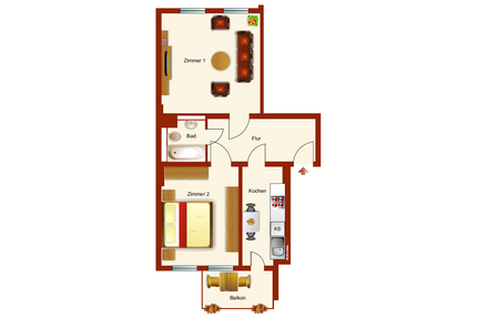 Wohnung zum Mieten in Görlitz 315,00 € 62 m²