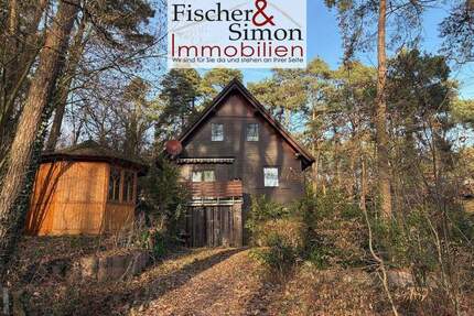 Steyerberg-Urlaubsgefühl das ganze Jahr: charmantes Holzhaus in naturnaher, bewaldeter Hanglage