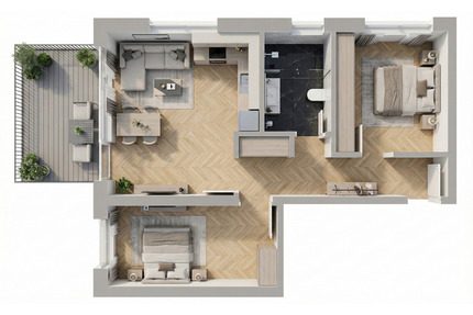 Erstbezug! Hochwertige 3-Zi-Neubauwohnung|Terrasse| 2 Stellplätze - Feucht