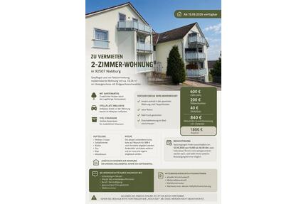 Modernisierte 2-Zimmer-Wohnung mit Gartenanteil & Stellplatz in N - Nabburg