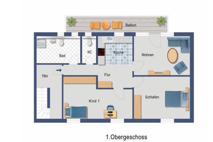 4 Zimmer Maisonette Wohnung mit großem Balkon und Dachstudio - Altrip