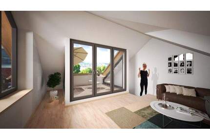Seesicht Neubau Galeriewohnung mit Südbalkon + Dachterrasse 3½ Zimmer Energiestandard A+ - Gaienhofen