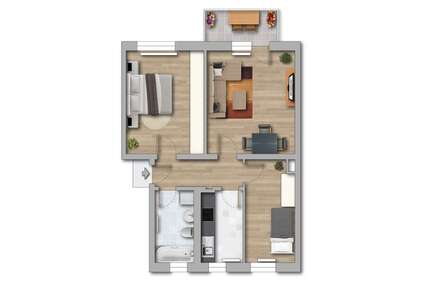 Wohnung zum Mieten in Merseburg 385,00 € 59.09 m²