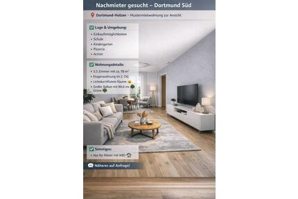 Nachmieter für ein 3 12 Zimmerwohnung in Dortmund Holzen mit WBS