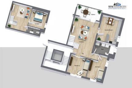 5-Zimmer-Maisonette-Wohnung mit Dachterrasse und TG-Stellplatz in 79183 Waldkirch