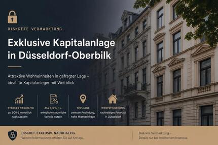 Renovierte Kapitalanlage, Düsseldorf, Rendite 4,86 % + AfA 8,3 %