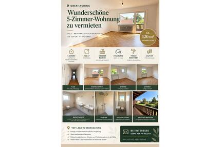 Wohnung zu vermieten - 2.500,00&nbsp;EUR Kaltmiete, ca.&nbsp; 120,00&nbsp;m&sup2; in Oberhaching (PLZ: 82041) Deisenhofen
