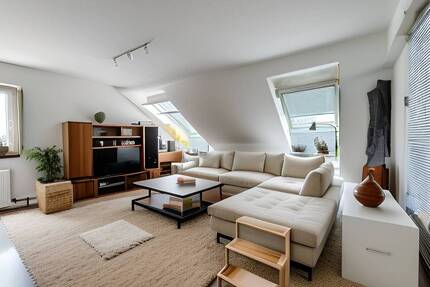 Moderne und großzügige 3,5-Zimmer-Wohnung mit Dachstudio als zusätzliche Nutzfläche, Balkon und TG-Stellplatz in Bretten zu verkaufen!