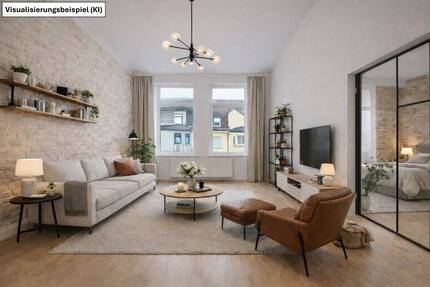 Stilvolle 2-Zimmer-Altbauwohnung mit hohen Decken, großer Wohnküche & Balkon - Nürnberg Steinbühl
