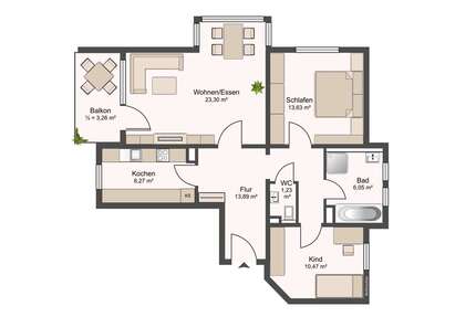 Wohnung zum Kaufen in Backnang 268.000,00 € 80 m²