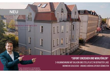 Renovierte 3-Raumwohnung mit Balkon und Stellplatz in Leipzig Schleußig - sofort verfügbar!
