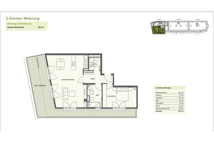 Vermiete Exklusive 2 Zi. 90m² Penthouse Wohnung 2 Bäder Terrasse - München Ramersdorf-Perlach