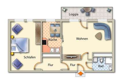 Wohnung zum Mieten in Freiberg 443,00 € 68.13 m²