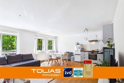 Die Stadt direkt vor der Tür: helle Zwei-Zimmer-Wohnung in Ludwigsburg!
