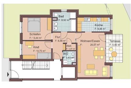 Erdgeschosswohnung mit Garten - 490.000,00&nbsp;EUR Kaufpreis, ca.&nbsp; 87,00&nbsp;m&sup2; in Umkirch (PLZ: 79224)