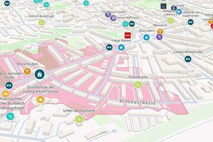 Sanierte 2-Zimmerwohnung - 475,00&nbsp;EUR Kaltmiete, ca.&nbsp; 50,10&nbsp;m&sup2; in Lübeck (PLZ: 23556) Sankt Lorenz Nord