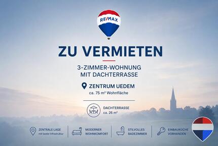 Charmante 3-Zimmer-Wohnung mit Dachterrasse im Zentrum von Uedem