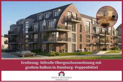 Stilvolle Etagenwohnung mit Balkon im Neubau in Hamburg-Poppenbüttel